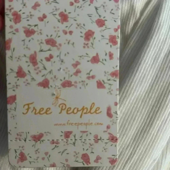 FREE PEOPLE January Ribbed Tee Ivory NWT - Picture 7 of 7